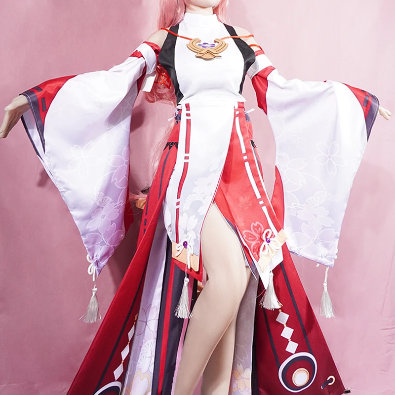 Cosplay Anime Yae Miko - Yae Miko Cosplay Kostüm Impact Uniform