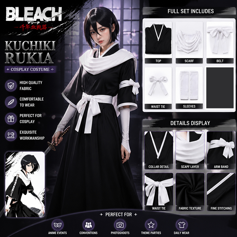 Anime Cosplay Bleach - Anime BLEACH: Tausendjähriger Blutkrieg Kuchiki Rukia