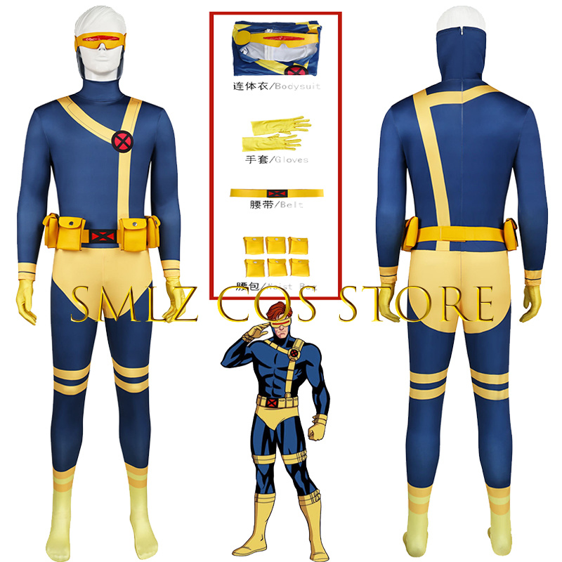 Anime Cosplay Jumpsuit - Scott Summers Cosplay Cyclops Kostüm Helden-Männer-Bodysuit