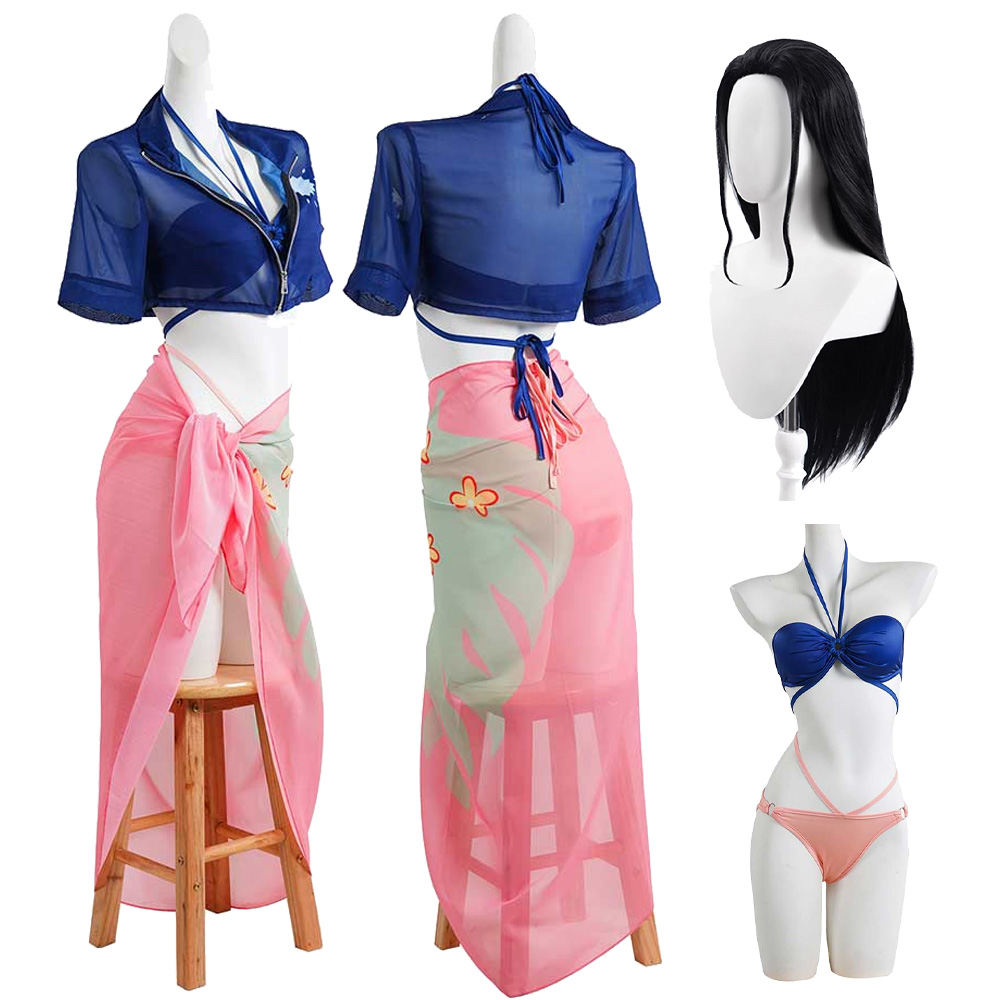 Anime Cosplay Nico Robin - Frauen Nico Robin Cosplay Perücken Badeanzug