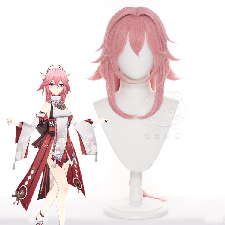 Cosplay Anime Yae Miko - Genshin Impact Yae Miko Cosplay Perücken