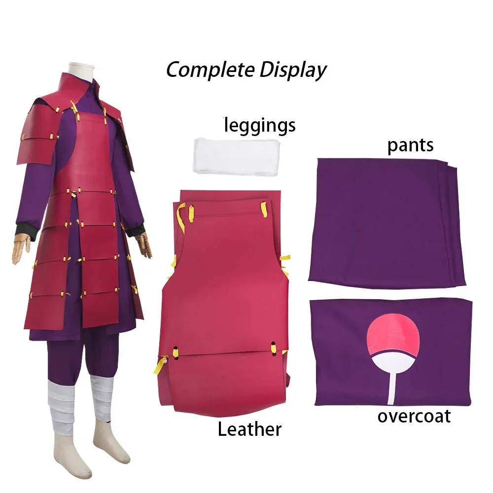 Anime Cosplay Ninja - Madara Uchiha Cosplay-Kostüm für Herren, Halloween-Kostüm,