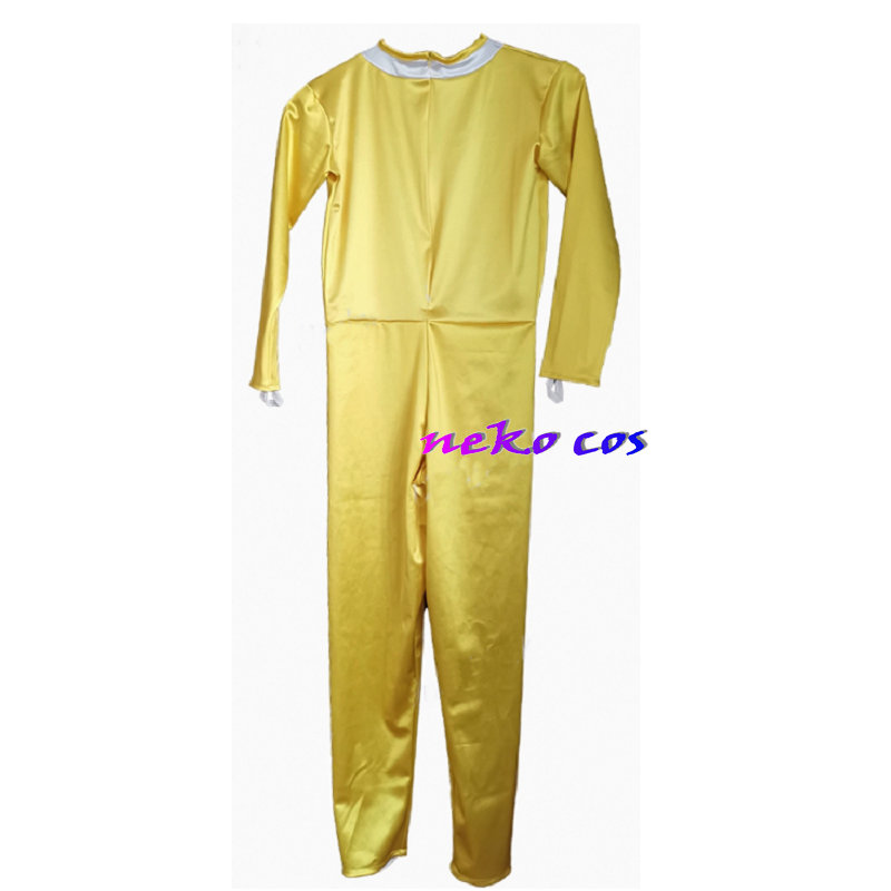 Anime Cosplay Ninja - nekocos Ninja Sentai Kakuranger Stretch-Satinstoff, gelber