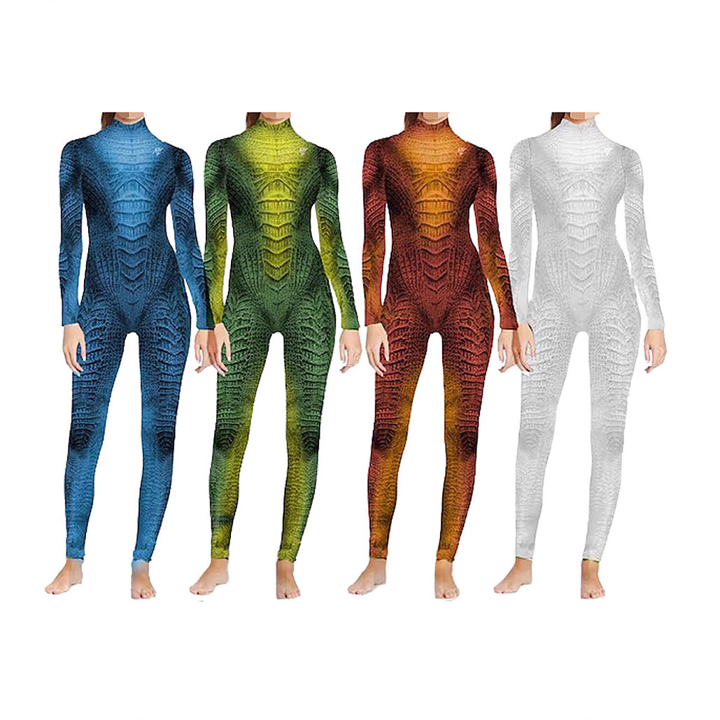Reptilien Tier Performance Kos – Anime Cosplay Jumpsuit Bewertung und Preis