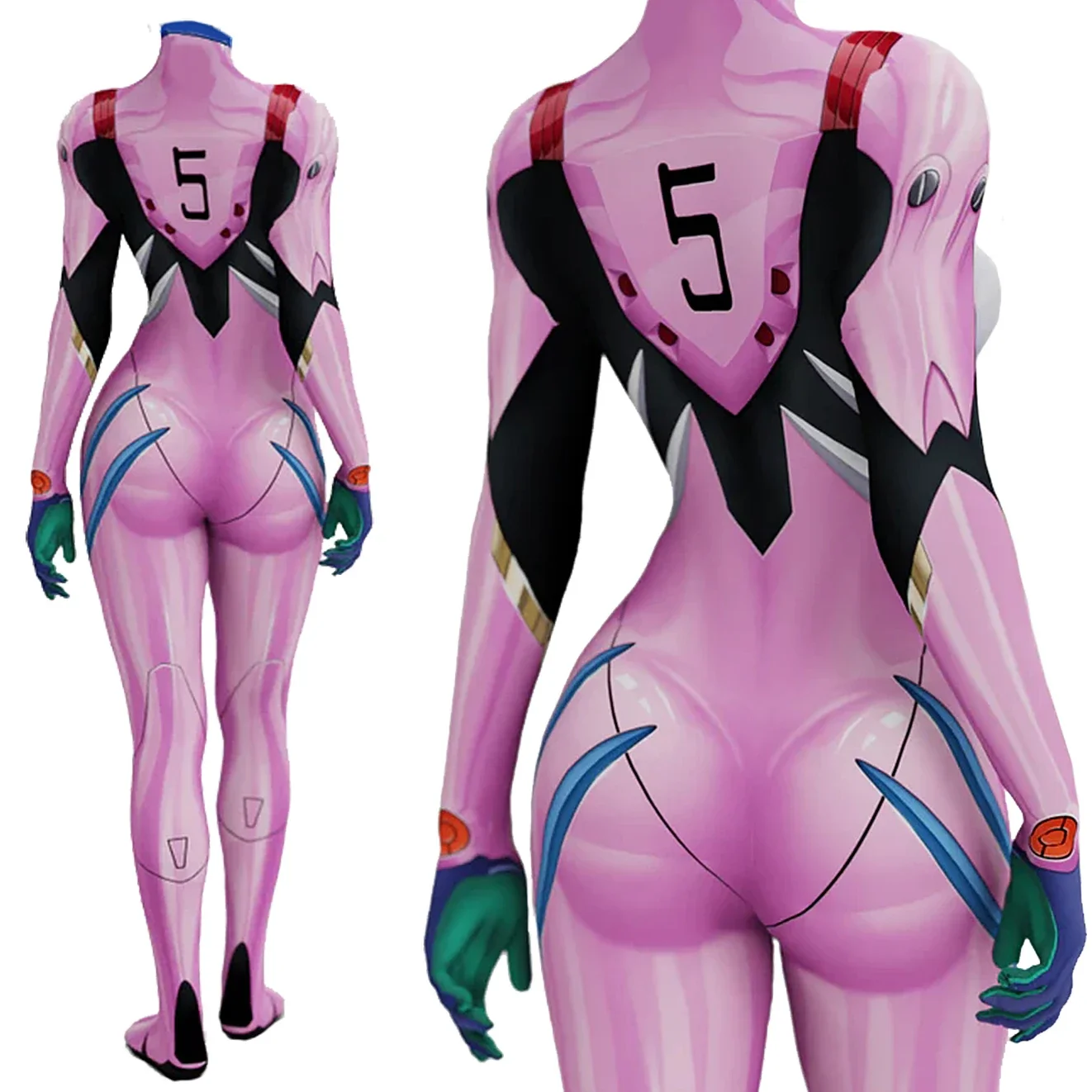 Anime EVA 05 Makinami Cosplay  – Anime Cosplay Jumpsuit Bewertung und Preis